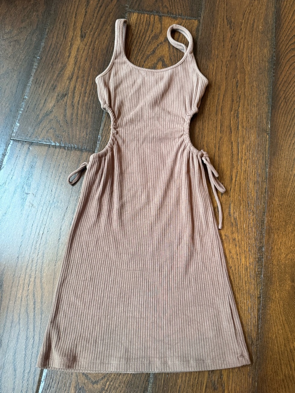 Brown Cut Out Mini Dress